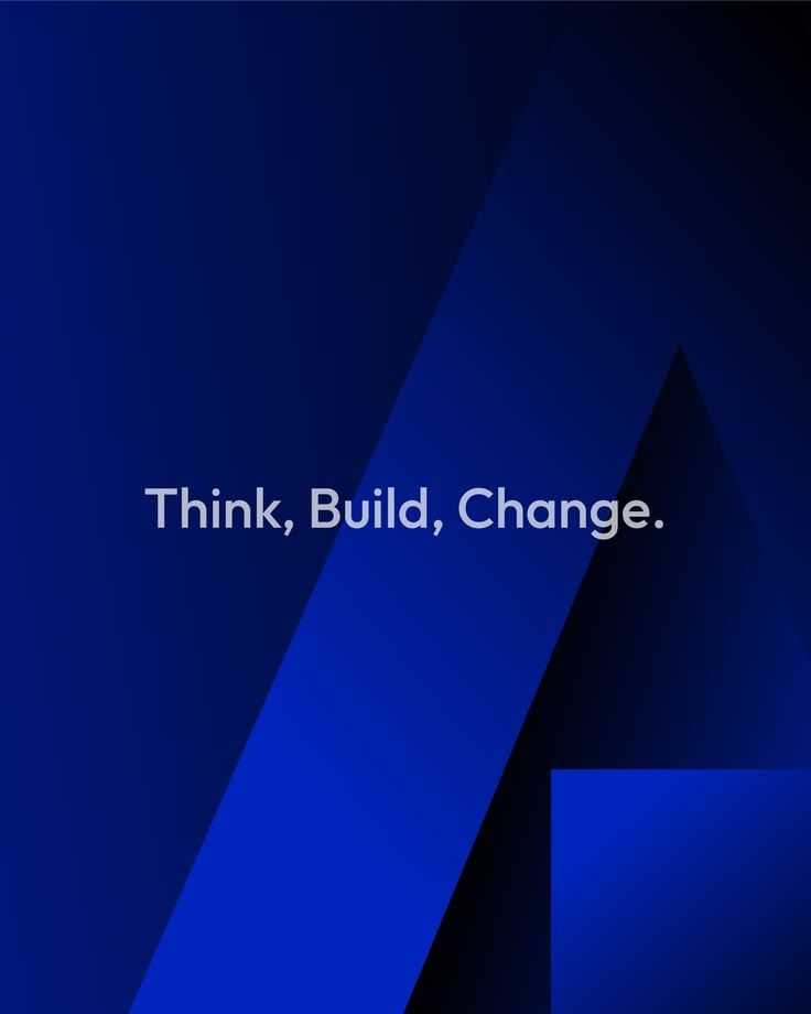 Bold blue graphic composition